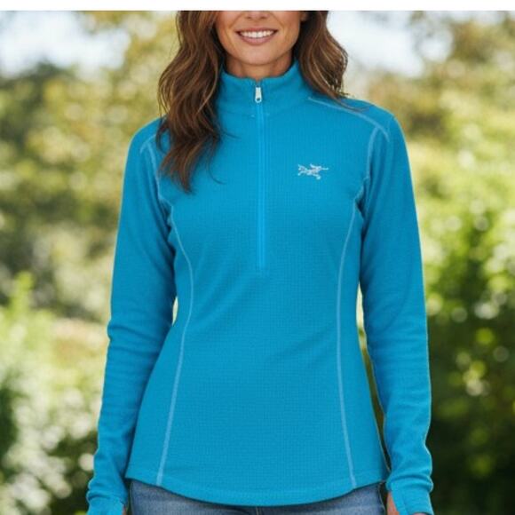 ARC'TERYX Delta Polartec LT Half Zip Women's Fleece Pulloever Size XS Blue - Picture 1 of 5